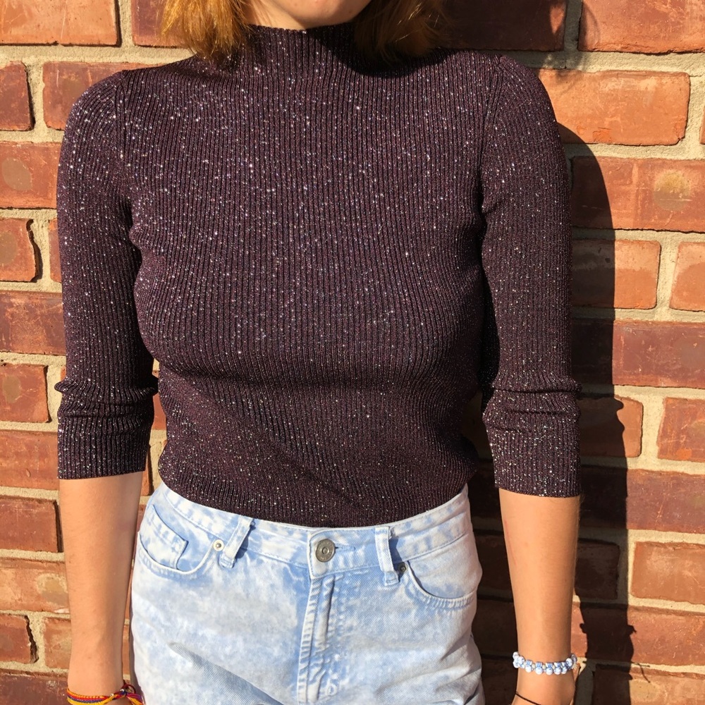 Maje purple sparkly top.